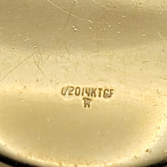 Vtg. 14K Yellow Gold Filled Floral Embossed Photo Locket Pendant Necklace 19.5" - Picture 4 of 9